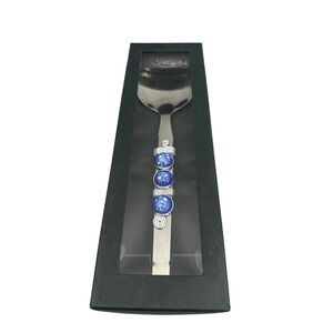 Wild Eye Designs Stainless Steel Serving Spoon Blue Stone Wire Wrapped NIB